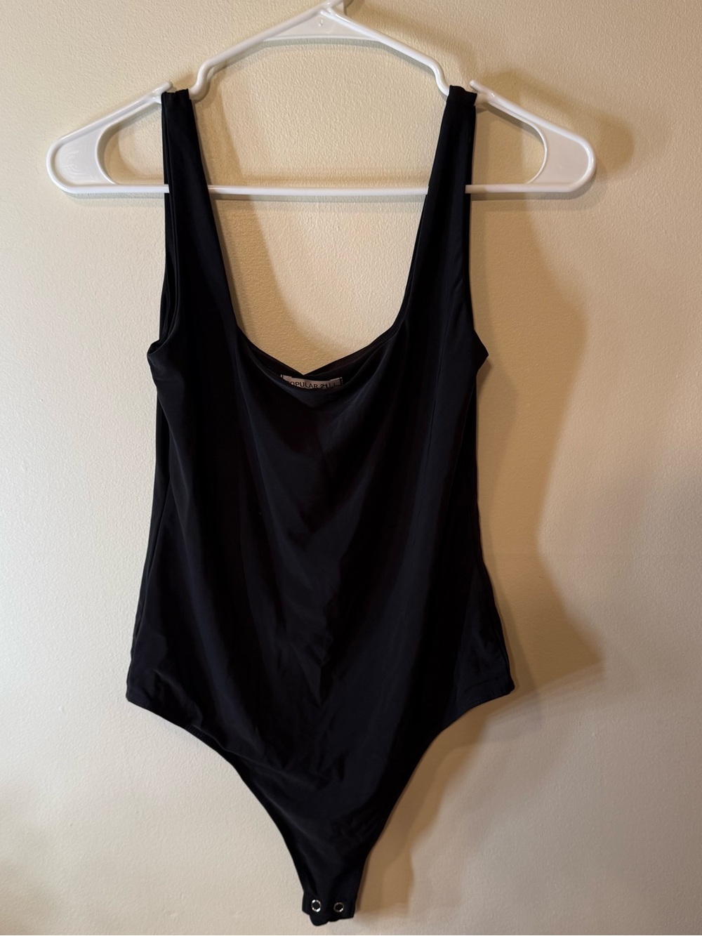 Everyday Black Scoop-Neck Bodysuit
